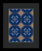 Blue Striped Agate Abstract I - Framed Print