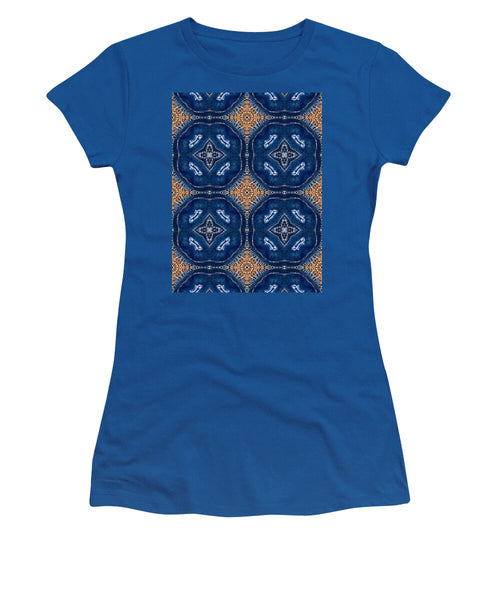 Blue Striped Agate Abstract I - Women's T-Shirt