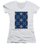 Blue Striped Agate Abstract I - Women's V-Neck