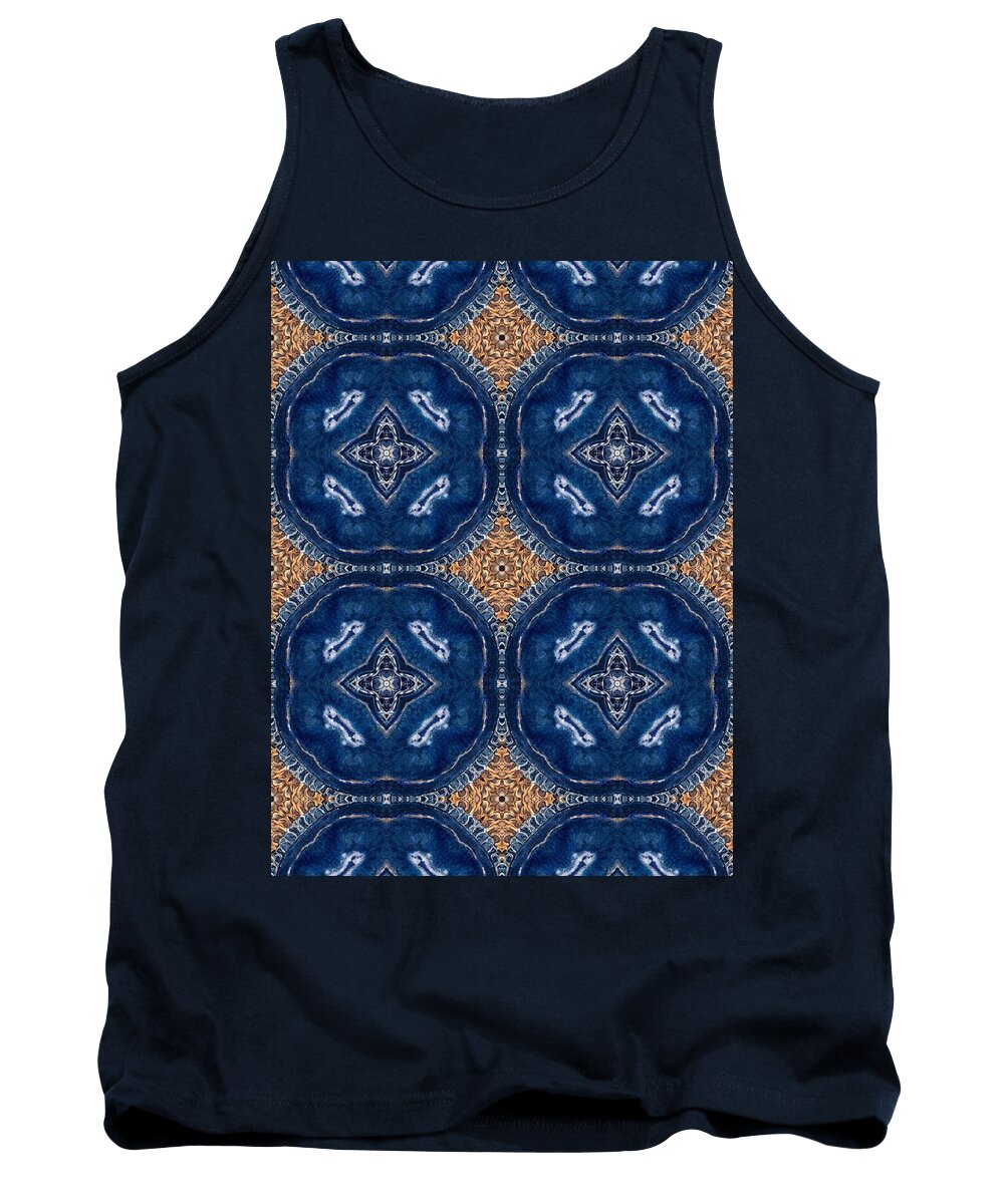 Blue Striped Agate Abstract I - Tank Top