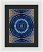 Blue Striped Agate Abstract II - Framed Print