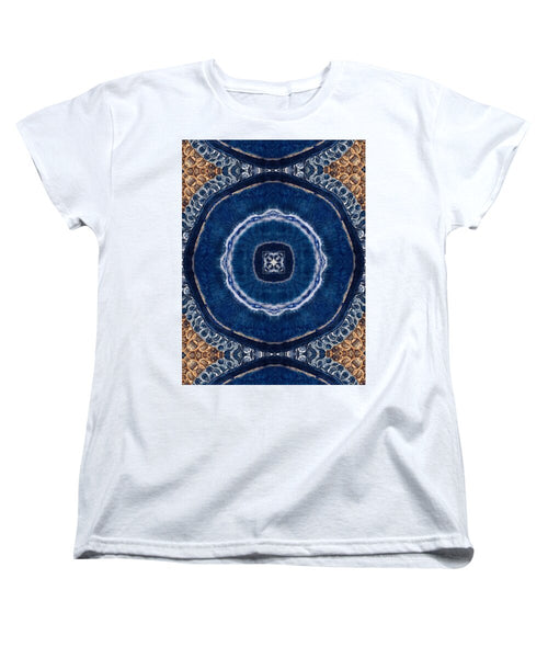 Blue Striped Agate Abstract II - Women's T-Shirt (Standard Fit)