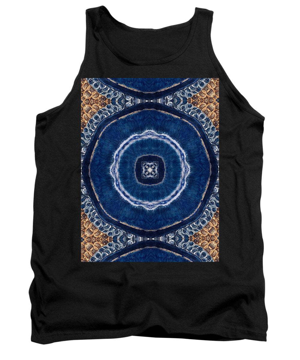 Blue Striped Agate Abstract II - Tank Top