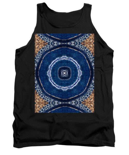 Blue Striped Agate Abstract II - Tank Top