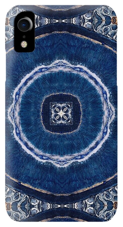 Blue Striped Agate Abstract II - Phone Case