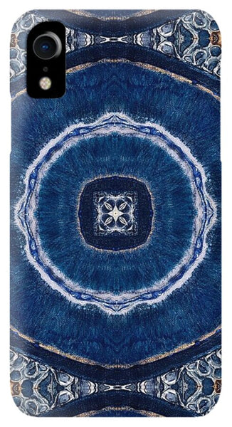 Blue Striped Agate Abstract II - Phone Case