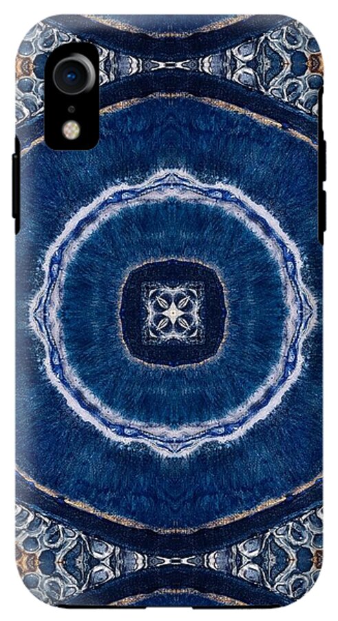 Blue Striped Agate Abstract II - Phone Case