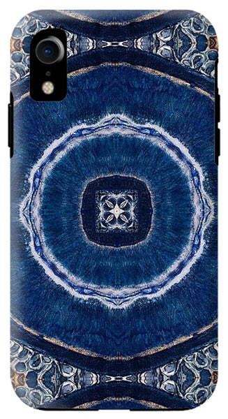 Blue Striped Agate Abstract II - Phone Case