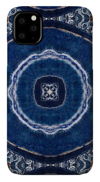 Blue Striped Agate Abstract II - Phone Case