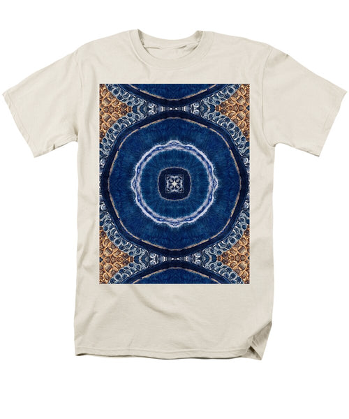 Blue Striped Agate Abstract II - Men's T-Shirt  (Regular Fit)