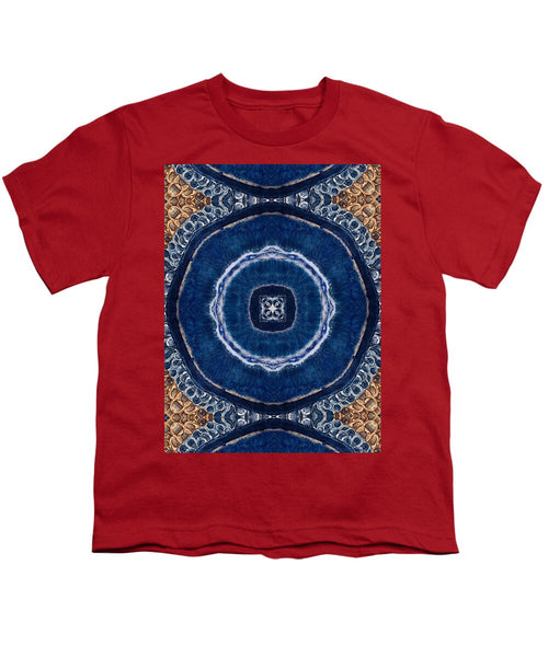 Blue Striped Agate Abstract II - Youth T-Shirt