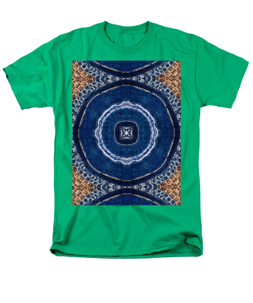 Blue Striped Agate Abstract II - Men's T-Shirt  (Regular Fit)