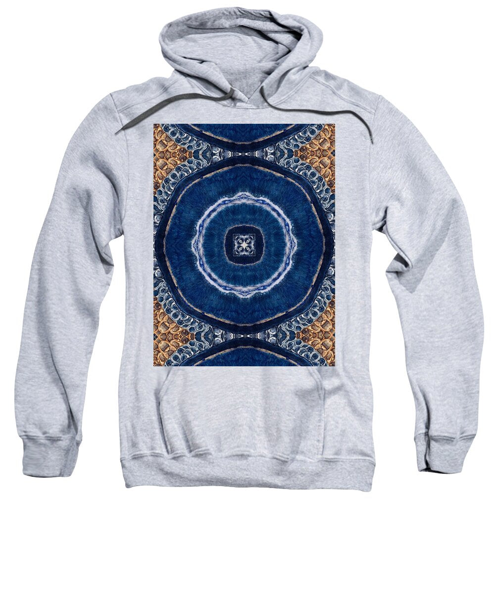 Blue Striped Agate Abstract II - Sweatshirt