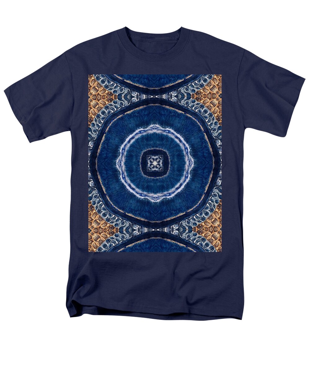 Blue Striped Agate Abstract II - Men's T-Shirt  (Regular Fit)