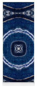 Blue Striped Agate Abstract II - Yoga Mat