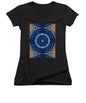 Blue Striped Agate Abstract II - Women's V-Neck