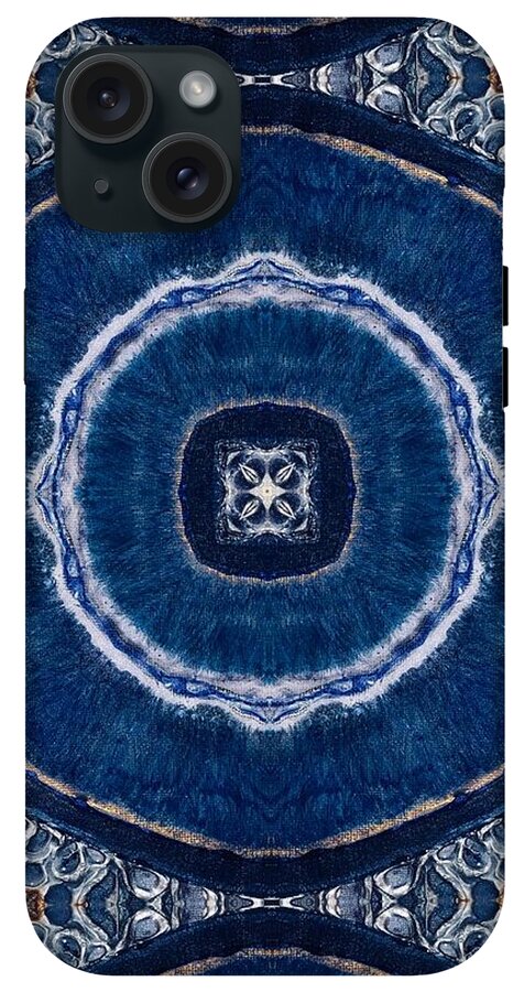 Blue Striped Agate Abstract II - Phone Case