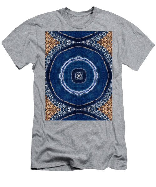 Blue Striped Agate Abstract II - T-Shirt