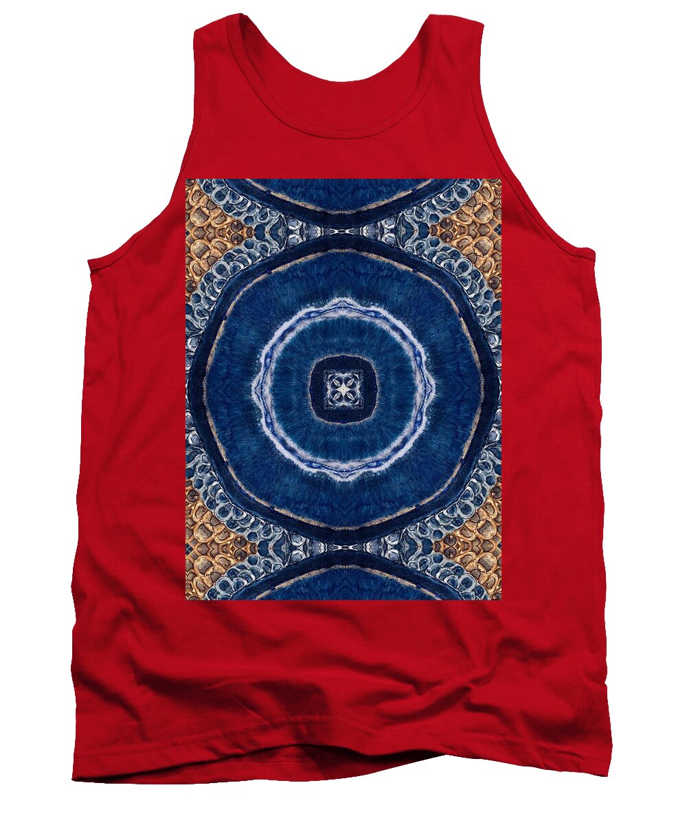 Blue Striped Agate Abstract II - Tank Top
