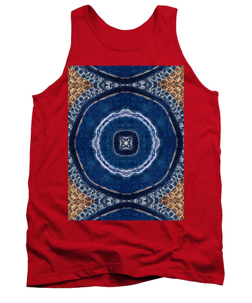 Blue Striped Agate Abstract II - Tank Top