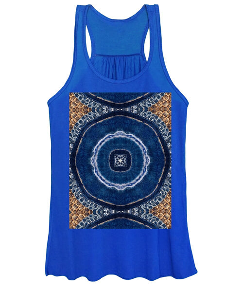 Blue Striped Agate Abstract II - Women's Tank Top
