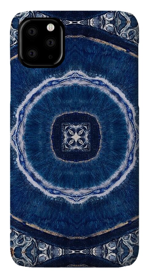 Blue Striped Agate Abstract II - Phone Case