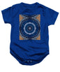 Blue Striped Agate Abstract II - Baby Onesie