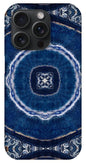 Blue Striped Agate Abstract II - Phone Case