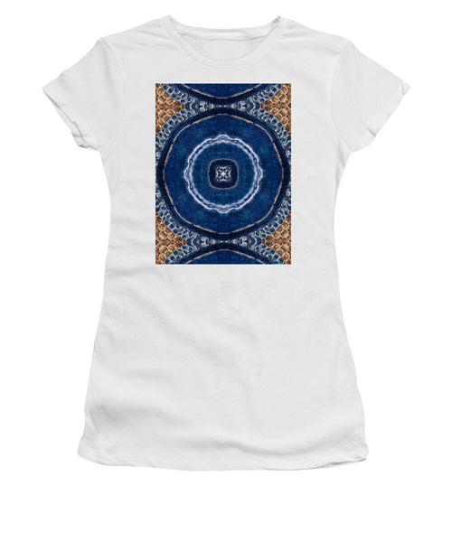 Blue Striped Agate Abstract II - Women's T-Shirt