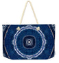 Blue Striped Agate Abstract II - Weekender Tote Bag