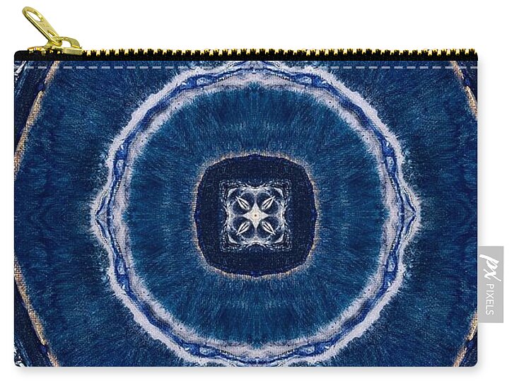 Blue Striped Agate Abstract II - Zip Pouch