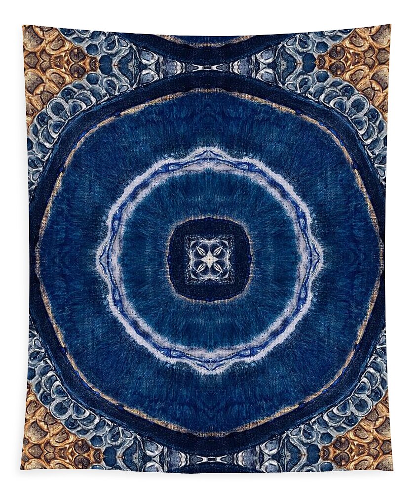 Blue Striped Agate Abstract II - Tapestry