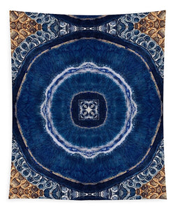 Blue Striped Agate Abstract II - Tapestry