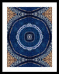 Blue Striped Agate Abstract II - Framed Print