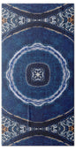 Blue Striped Agate Abstract II - Bath Towel