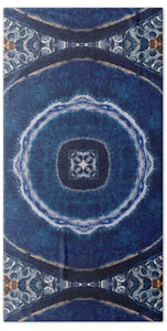 Blue Striped Agate Abstract II - Bath Towel