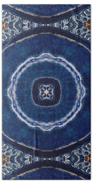 Blue Striped Agate Abstract II - Bath Towel