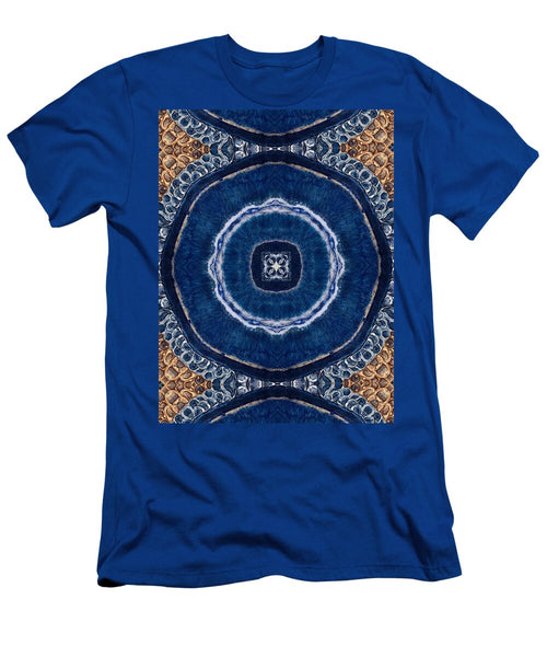 Blue Striped Agate Abstract II - T-Shirt