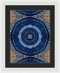 Blue Striped Agate Abstract II - Framed Print