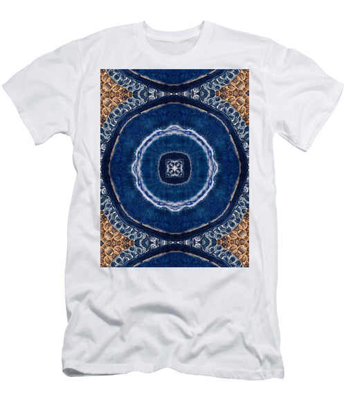 Blue Striped Agate Abstract II - T-Shirt
