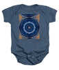 Blue Striped Agate Abstract II - Baby Onesie