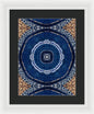 Blue Striped Agate Abstract II - Framed Print