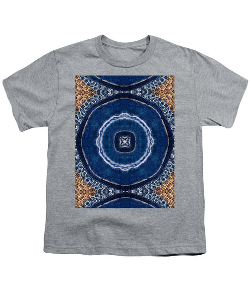 Blue Striped Agate Abstract II - Youth T-Shirt