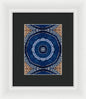 Blue Striped Agate Abstract II - Framed Print