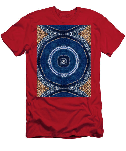 Blue Striped Agate Abstract II - T-Shirt