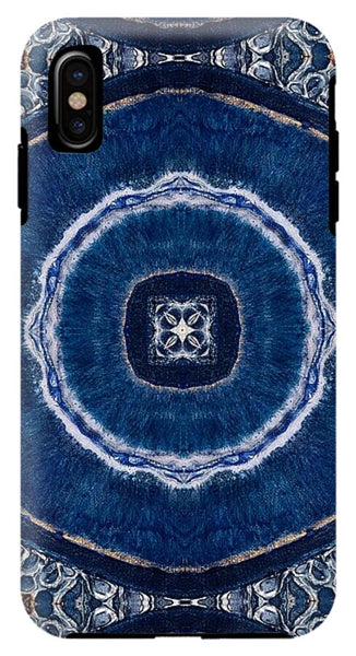 Blue Striped Agate Abstract II - Phone Case