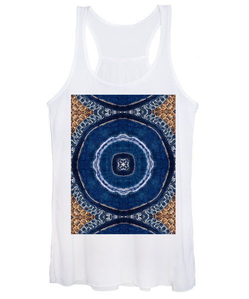Blue Striped Agate Abstract II - Women's Tank Top