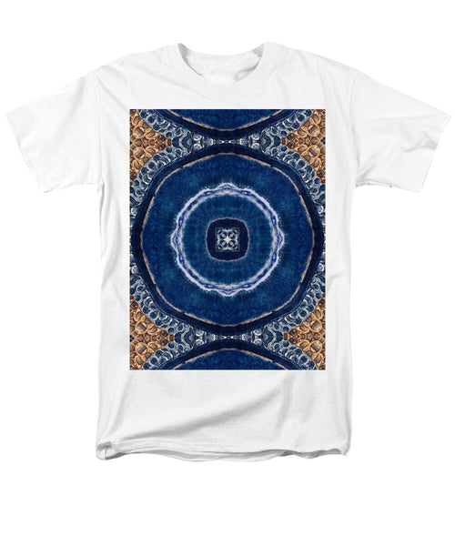 Blue Striped Agate Abstract II - Men's T-Shirt  (Regular Fit)