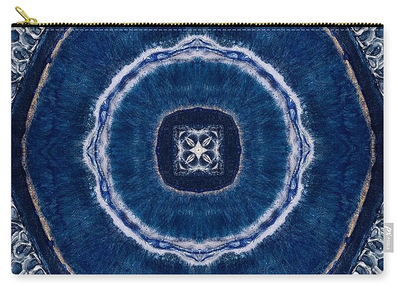 Blue Striped Agate Abstract II - Zip Pouch