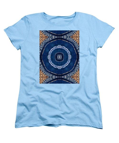 Blue Striped Agate Abstract II - Women's T-Shirt (Standard Fit)